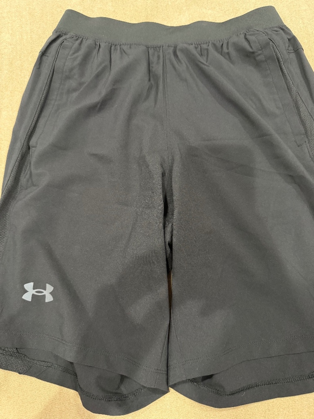 BLACK Under Armour shorts- Long, high rise